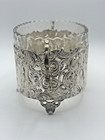Antique Cut Glass   Silver Candy Bowl 