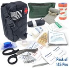 145 Pcs Adventure Medical Kits Trauma Pack First Aid Kit W compression Bandages