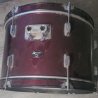 Rogers Kick Bass Drum Burgundy Wine Red Finish W  Logo Front Head Port Hole