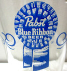Vintage Pabst Blue Ribbon Beer Advertising Glass Pitcher 9 1 8  Tall