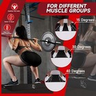 Squat Wedge 15  -40   Slant Board With 5 Resistance Bands - Extra-wide  Non-slip