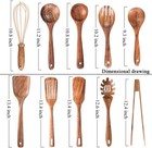 Aiuhi 10-pack Teak Wood Utensils For Cooking - Non-stick Kitchen Set