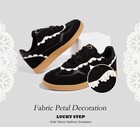 Lucky Step Kids Lace Detail Fashion Retro Sneakers Black  Us 1