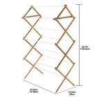 Space-saving Collapsible Bamboo Laundry Clothes Drying Rack