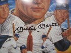 Mickey Mantle Signed    greatest Switch Hitter    Framed Poster Pp 7 7 Greer Johnson