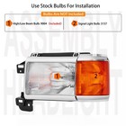 Headlights Assembly W bulbs For 1987-1991 Ford Halogen Headlamps Left right