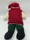 Woof   Poof Santa With Sweater Vest   Boots Paper Tag  No Button