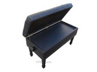 Duet Genuine Leather Ebony High Polish Adjustable Piano Bench stool chair