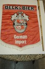 Vintage Beck s Bier Beer German Import Banner Wall Hanging Sign