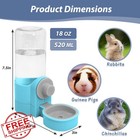 Fhiny Rabbit Water Bottle 18oz Hanging Guinea Pig No Drip Dispenser