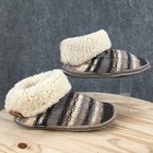 Muk Luks Slippers Womens 9-10 Multicolor Melinda Slip On Button Comfort Indoor