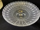 Bomaco Rossi Bohemia Czech Pedestal Round Crystal Bowl Queen Lace 12  Wide Ds68