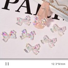 3d Aurora Bows Nail Rhinestones Manicure Crystal Jewelry Nail Art Butterfly 8pcs