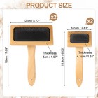 Wool Carder Brush 2 Large And 2 Small  Black wood Color