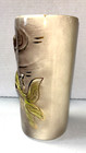 Vintage Green   Gray Royal Copley Raised Koi Fish 1960 s Pottery Vase  8 1 4  T