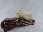 Antique Chinese Nature Hetian Jade Pendant Hand-carved Pixiu Statue