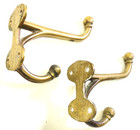 Vintage Primitive Brass Hooks  Bridle Tack Horse Barn Harness Hooks  Free Ship
