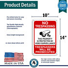 No Trespassing This Area Under Video Surveillance Security Camera 10 x 14  Sign