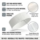 Appearus Disposable Facial Headbands  Esthetician  Stretch  100 Count White