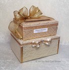 Wedding decorations card Box two Tiers unique custom gold holds 80 Cards large