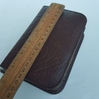 Vintage Mens Leather Travel Grooming Shaving Leather Case Kit Vanity English Mad