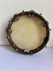Vtg 10  Wooden Tunable Percussion Tambourine Double Row 14 Jingles   Japan  