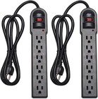 6-outlet Surge Protector Power Strip 2-pack  900 Joules  4-foot Extension Cor   