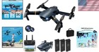Rc Drone For Adults Beginners 1080p Fpv Wifi Quadcopter Foldable 2 Batteries