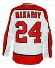 Custom Names Russia Cccp Sergei Makarov 24 Hockey Jersey Youth mens Sewn S-6xl