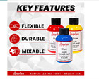 Angelus 4 Oz White Acrylic Leather Paint - Flexible  Durable For Shoes   Project