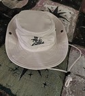 Walter Anderson Beige Cotton Wide Brim Outdoor Hat With Strap Pelican Design