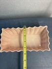 Vintage Planter  Scallops  Pink   Gray Stripes Royal Copley Mcm 8  Long