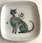 1950 s Glidden Pottery Mid Century Modern 5 5    Cat Canape Plate Trinket Dish  35