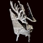Pewter Santa With Deer And Tree By Don Drumm Home Decor Retired Signed Gift Coll