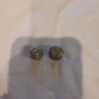 Vintage Brass Metal Sewing Thimbles Pair With Engraved Designs