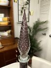 25    Vintage Mcm Empoli Purple Bubble Decanter Genie Bottle W  Stopper