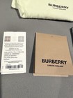 Burberry Logo Zip Card Wallet Wristlet Lanyard Strap Gray Women