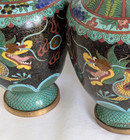 Pair Of Antique Chinese Dragon Vases   2 Vases  Matching