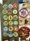 Large Lot Of Boy Scout  Cub Scout    Webelos Patches  Belt Badges  Sash   More