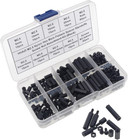240pcs M2 5 Nylon Hex Spacer Standoffs Screws Nuts Assortment Kit male-female bl