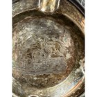 Vintage Silverplate Ashtray Horse Racing Etched Quadruple Plate 6 