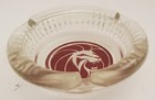Vintage Glass Ashtray Las Vegas Mgm Grand Hotel   Casino With Red Lion Head Logo
