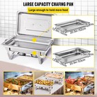 Chafing Dish Buffet Set 4 Pack 13 7 Qt Stainless Steel Chafer For Catering