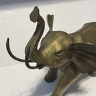Vintage Brass Elephant Statue 14 5   h X 15    L Large Trunks Up Door Stopper Heavy
