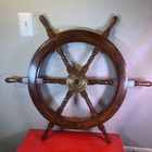 30    Nautical Wooden Boat Ship Steering Wheel For Home Decoration  Solid Wood
