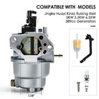 Carburetor For Generac Gp5000 Gp5500 Gp6500 Gp6500e Gp7500e 389cc 188f 190f