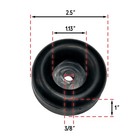 4 Rubber Bumpers For Trailer Ramp Door Truck 2 5  Round Replacement Black