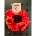 Handmade Crochet Scrunchie Set Of 2 Red Hair Ties Nip