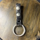 Police Loop Holster Flashlight  Baton Ring Holder Duty Belt Leather Basket Weave