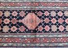 Handmade Unique Beautiful Vintage Pastel Oriental Runner  Geometric Design  3x10